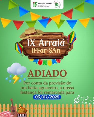 festa junina adiada 2025