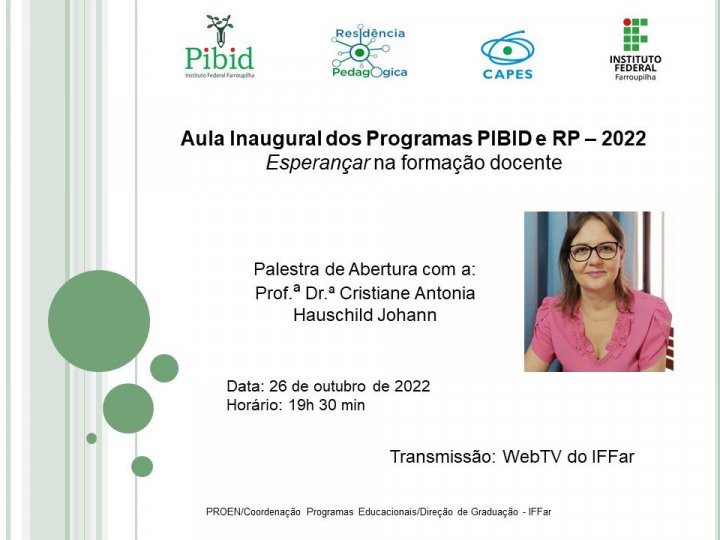 Aula Inaugural Programas 2022