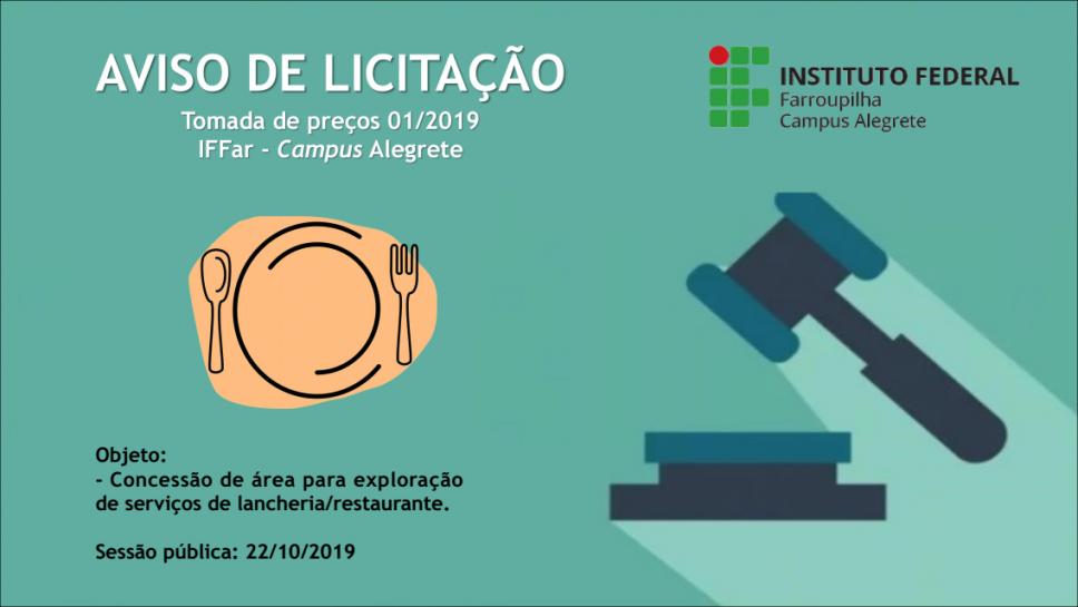 Aviso de licitação Tomada de preços