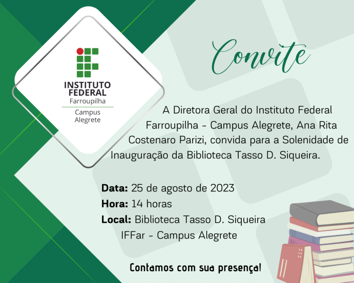 Convite Inauguração Biblioteca