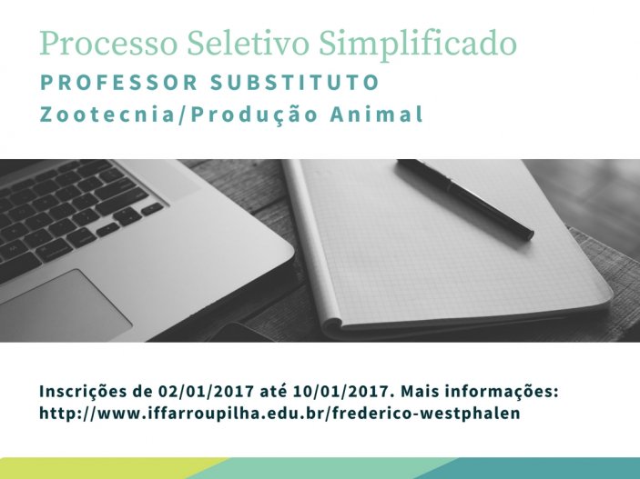 Imagem Publicação Processo Seletivo Prof Substituto Campus FW