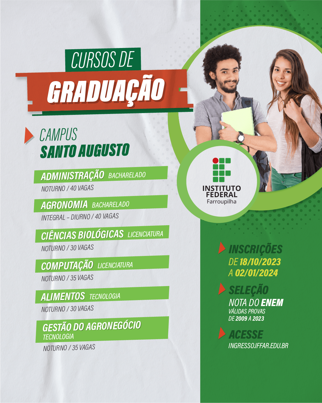 08 SA redes Ingresso IFFar 2024 Graduacao