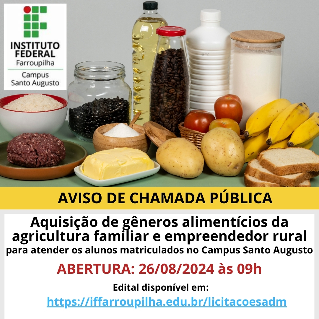 Aquisição de gêneros alimentícios da agricultura familiar e empreendedor rural