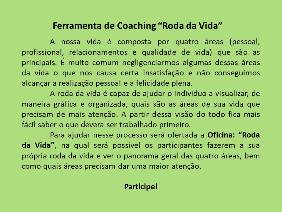 Sobre a ferramenta Roda da Vida