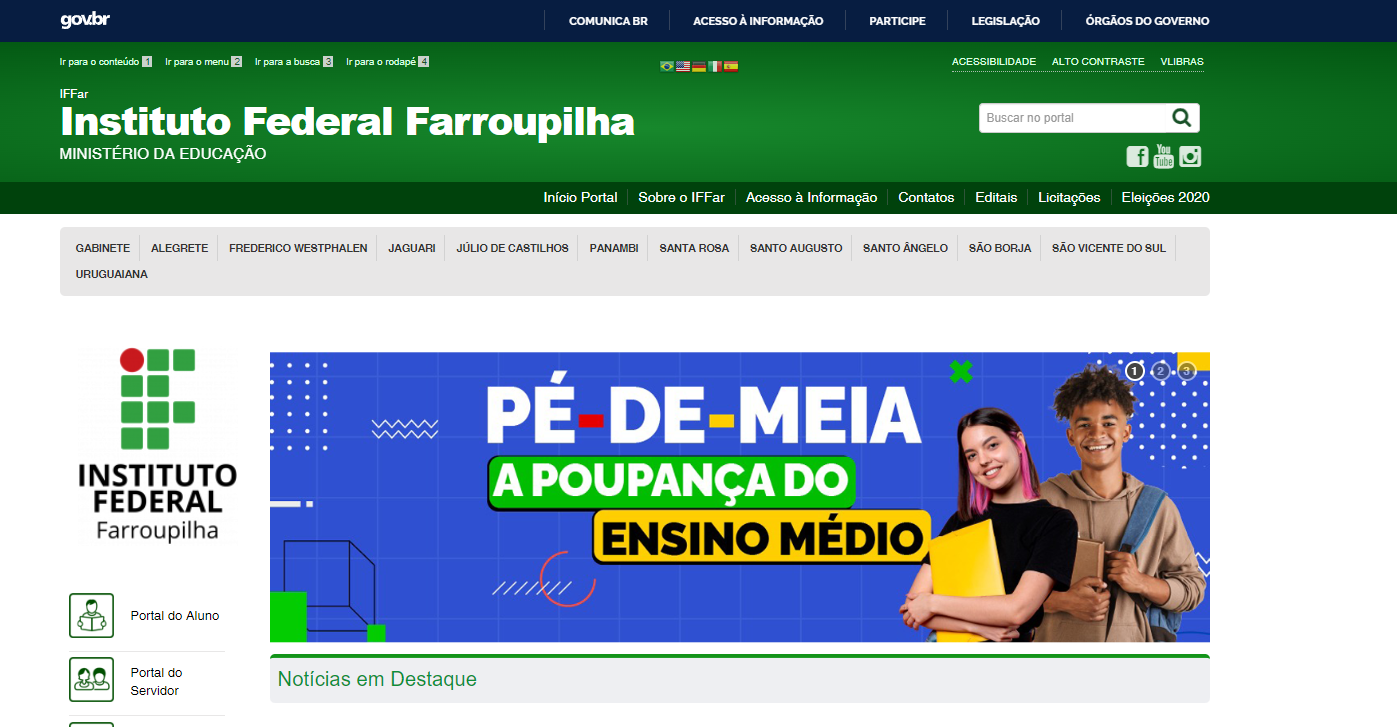 banner central de informações pé de meia