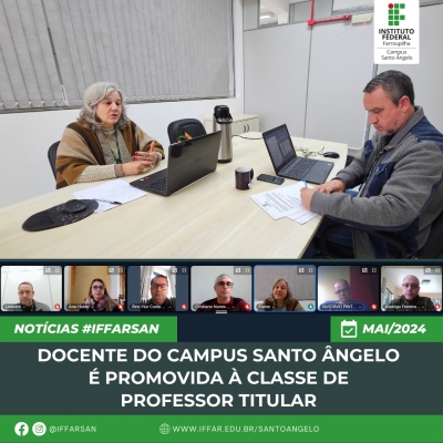 Docente do Campus Santo Ângelo é promovida à Classe de Professor Titular