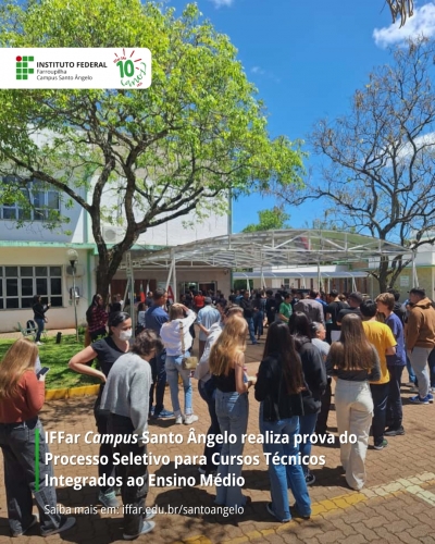 IFFar Campus Santo Ângelo realiza prova do Processo Seletivo para Cursos Técnicos Integrados ao Ensino Médio