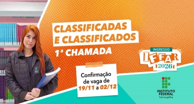 Relação de candidatos classificados em 1ª chamada nos Cursos Técnicos Subsequentes