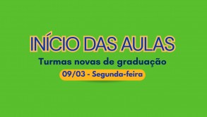 Aulas para as turmas de 1º semestres dos cursos de graduação iniciam em 9 de março Aulas para as turmas de 1º semestres dos cursos de graduação iniciam em 9 de março