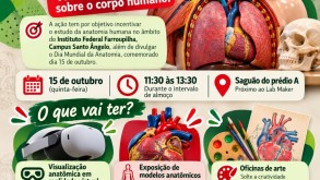 IFFar – Campus Santo Ângelo realiza atividade alusiva ao Dia Mundial da Anatomia IFFar – Campus Santo Ângelo realiza atividade alusiva ao Dia Mundial da Anatomia