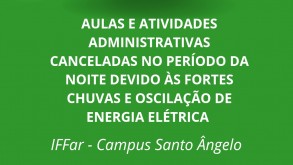 Suspensão de aula hoje (19) à noite Suspensão de aula hoje (19) à noite